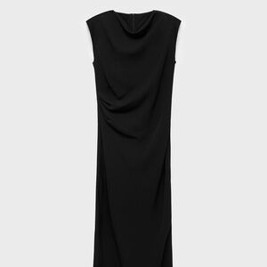 MANGO Ruched Midi Dress